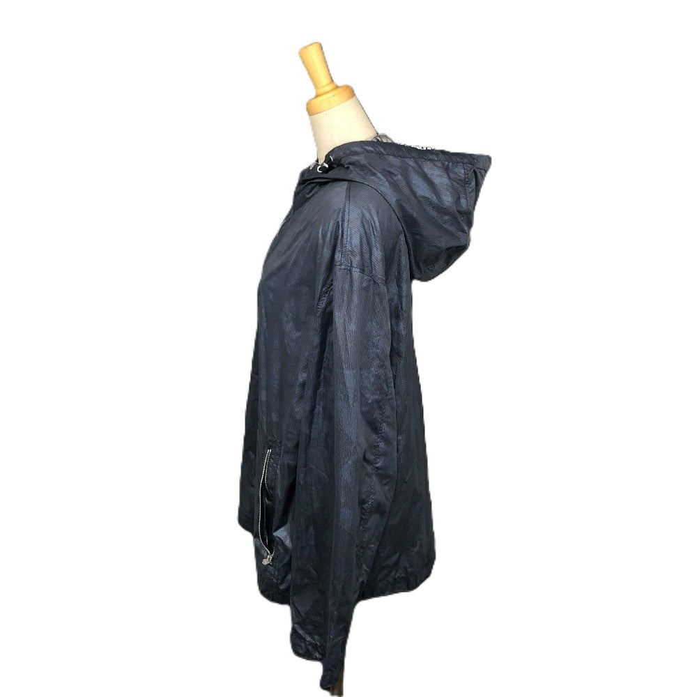 HERMES 2025 Men's Navy Zip-Up Hooded Jacket, Polyester