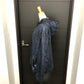 HERMES 2025 Men's Navy Zip-Up Hooded Jacket, Polyester