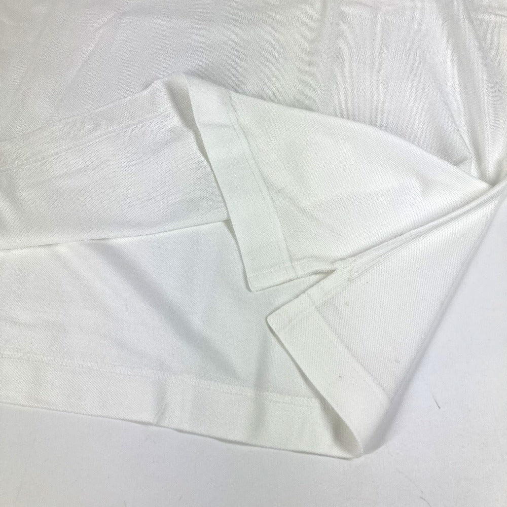 HERMES H logo line apparel apparel top shirt collared cotton polo shirt men's white