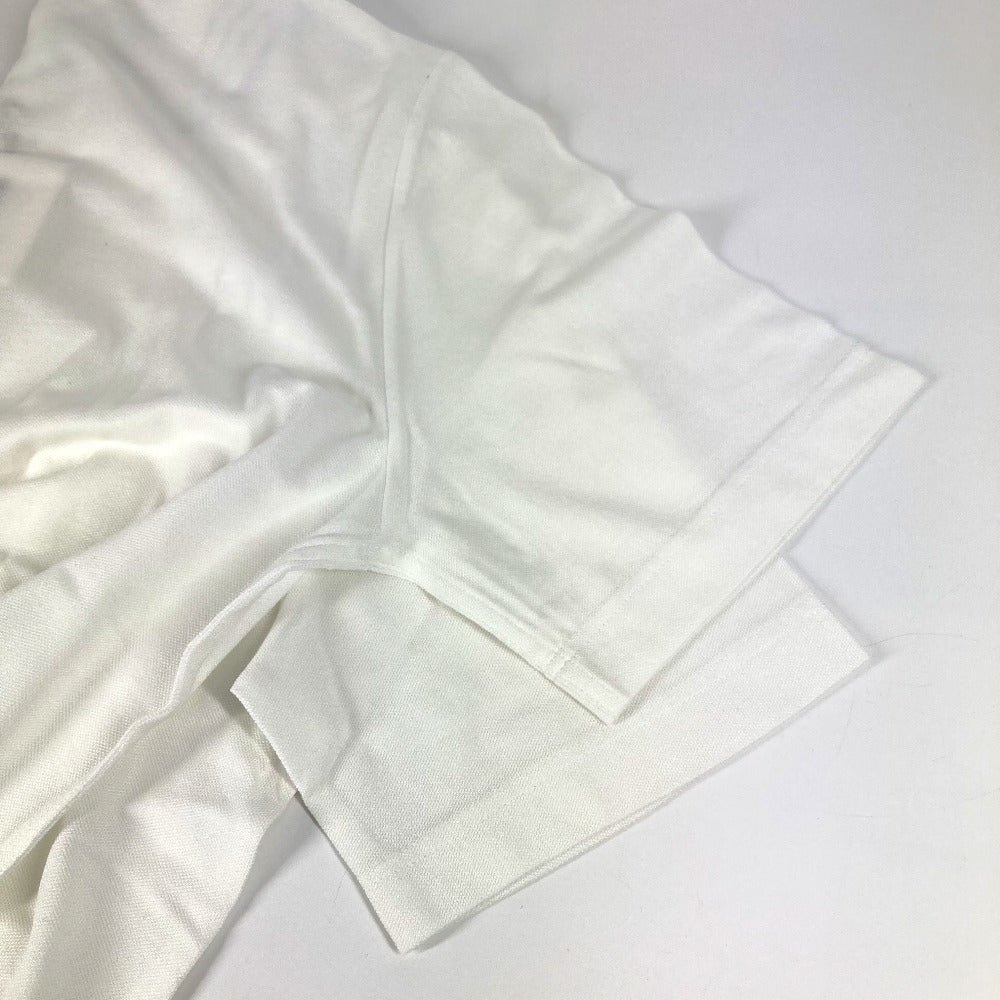 HERMES H logo line apparel apparel top shirt collared cotton polo shirt men's white