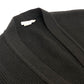 HERMES Serie Button Apparel Knit Long Cardigan, Long Sleeve, V-Neck, Cashmere, Women's, Black