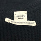 HERMES Serie Button Apparel Knit Long Cardigan, Long Sleeve, V-Neck, Cashmere, Women's, Black