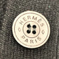 HERMES Serie Button Apparel Knit Long Cardigan, Long Sleeve, V-Neck, Cashmere, Women's, Black