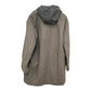 HERMES PT9617 Chesterfield Nylon Hooded Long Coat, Wool, Men's, Greige/Gray