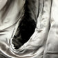 HERMES PT9617 Chesterfield Nylon Hooded Long Coat, Wool, Men's, Greige/Gray