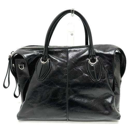 TOD’S Dスタイル カバン ハンドバッグ レザー メンズ ブラック