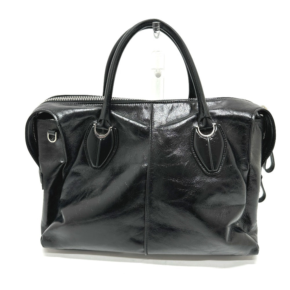 TOD’S Dスタイル カバン ハンドバッグ レザー メンズ ブラック
