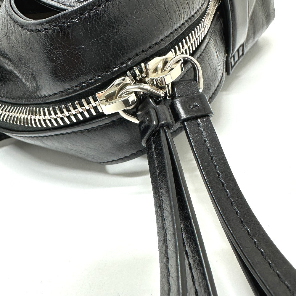TOD’S Dスタイル カバン ハンドバッグ レザー メンズ ブラック