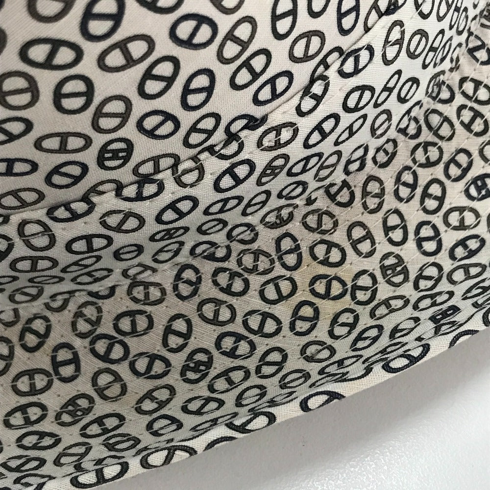 HERMES Chaine d'Ancre Hat, Headwear, All-Over Print, Cotton, Fedora, Unisex, White