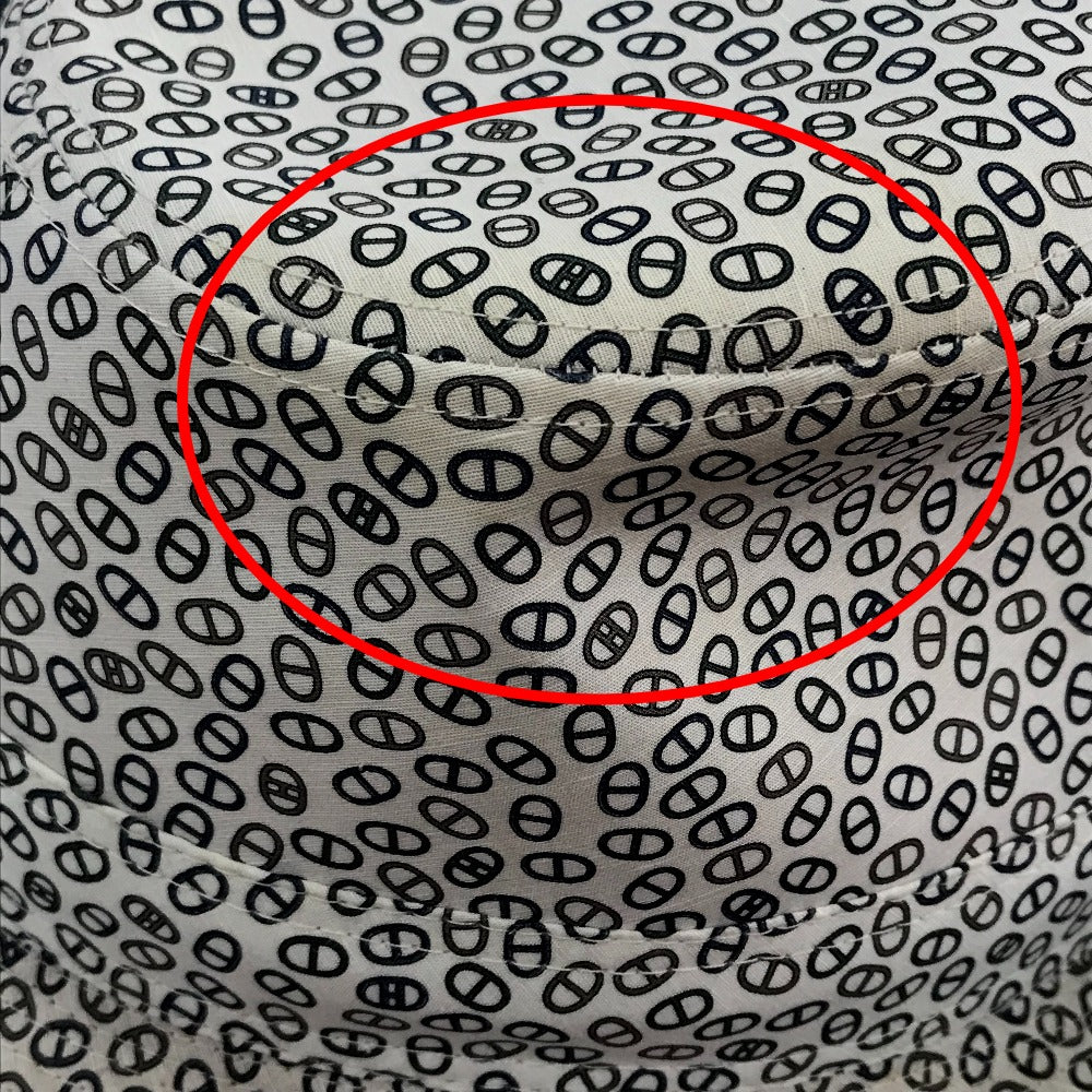 HERMES Chaine d'Ancre Hat, Headwear, All-Over Print, Cotton, Fedora, Unisex, White