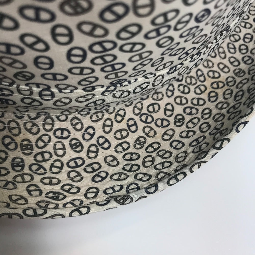 HERMES Chaine d'Ancre Hat, Headwear, All-Over Print, Cotton, Fedora, Unisex, White