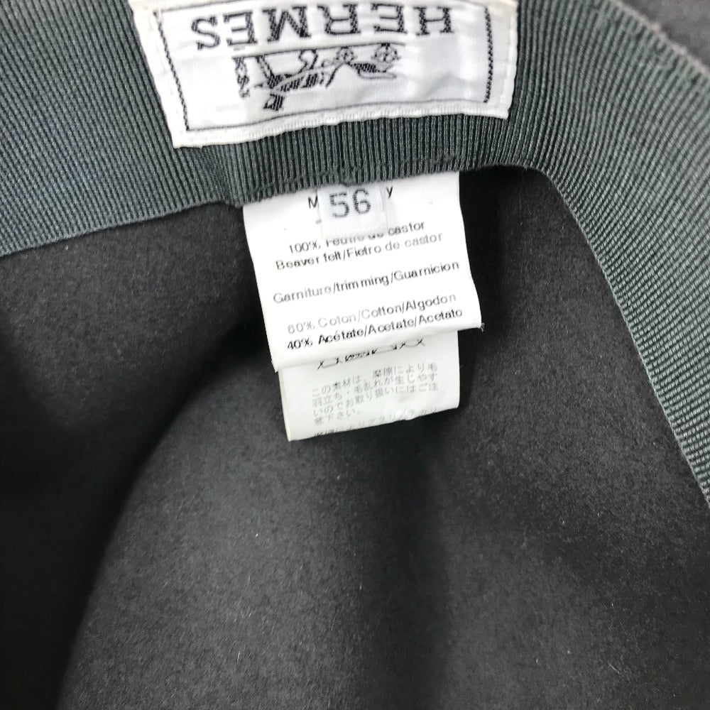 HERMES 帽子 ハット帽 ハット メンズ グレー系