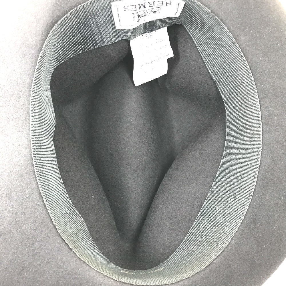 HERMES 帽子 ハット帽 ハット メンズ グレー系