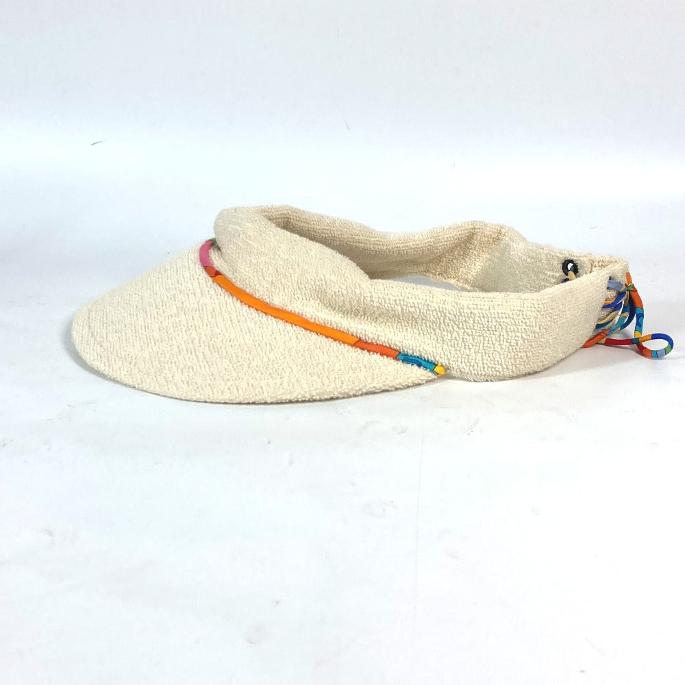 HERMES パイル 帽子 サンバイザー コットン レディース アイボリー系 - brandshop-reference