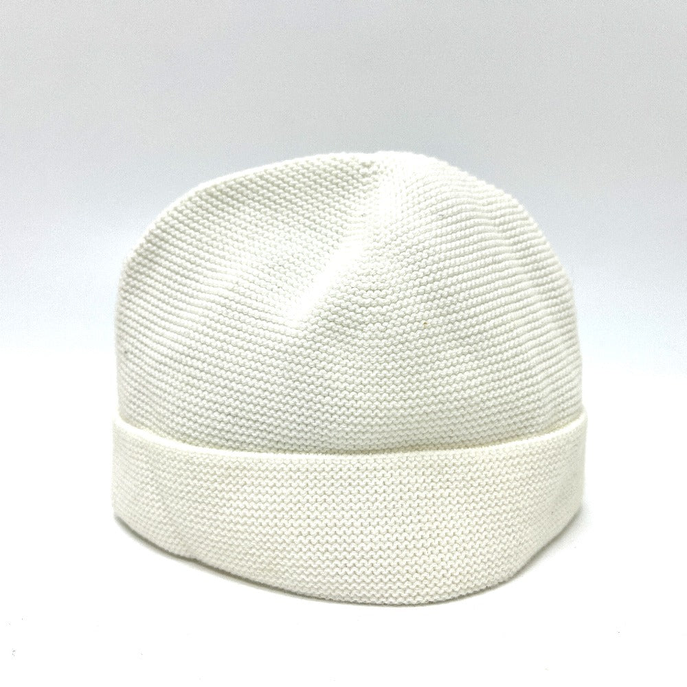 HERMES Cabriole Horse Embroidery baby hat baby Knit hat cotton White Used