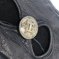 HERMES H button One-handed, left-handed, short leather glove, fashion accessory. Glove Leather Black Used