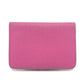 HERMES Dogon Compact Bi-fold Wallet in Taurillon Clemence Leather (Estimated) Rose Purple/Purple