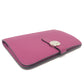 HERMES Dogon Compact Bi-fold Wallet in Taurillon Clemence Leather (Estimated) Rose Purple/Purple