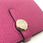 HERMES Dogon Compact Bi-fold Wallet in Taurillon Clemence Leather (Estimated) Rose Purple/Purple