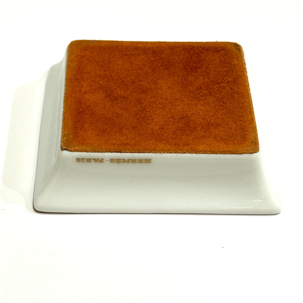 HERMES アシュトレイ シマ馬 小皿 お皿 陶器 ユニセックス ホワイト