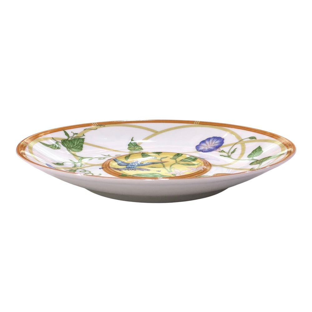 HERMES Flower Bird Butterfly Siesta Kitchenware Tableware Saucer Plate Ceramic Unisex Multicolor