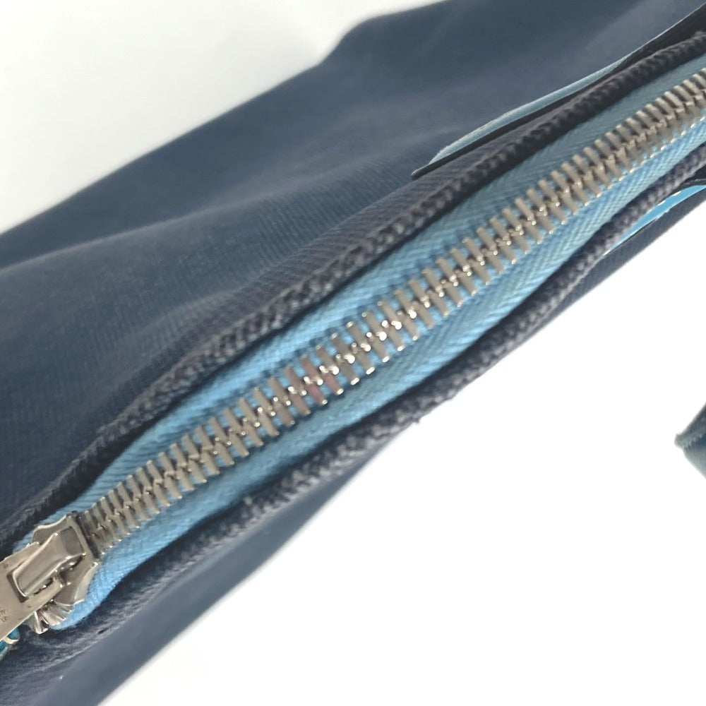 HERMES Sac Ivaux PM Handbag, Business Bag, Tote Bag, Canvas/Leather, Women's, Blue
