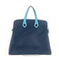 HERMES Sac Ivaux PM Handbag, Business Bag, Tote Bag, Canvas/Leather, Women's, Blue