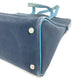 HERMES Sac Ivaux PM Handbag, Business Bag, Tote Bag, Canvas/Leather, Women's, Blue