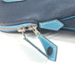 HERMES Sac Ivaux PM Handbag, Business Bag, Tote Bag, Canvas/Leather, Women's, Blue