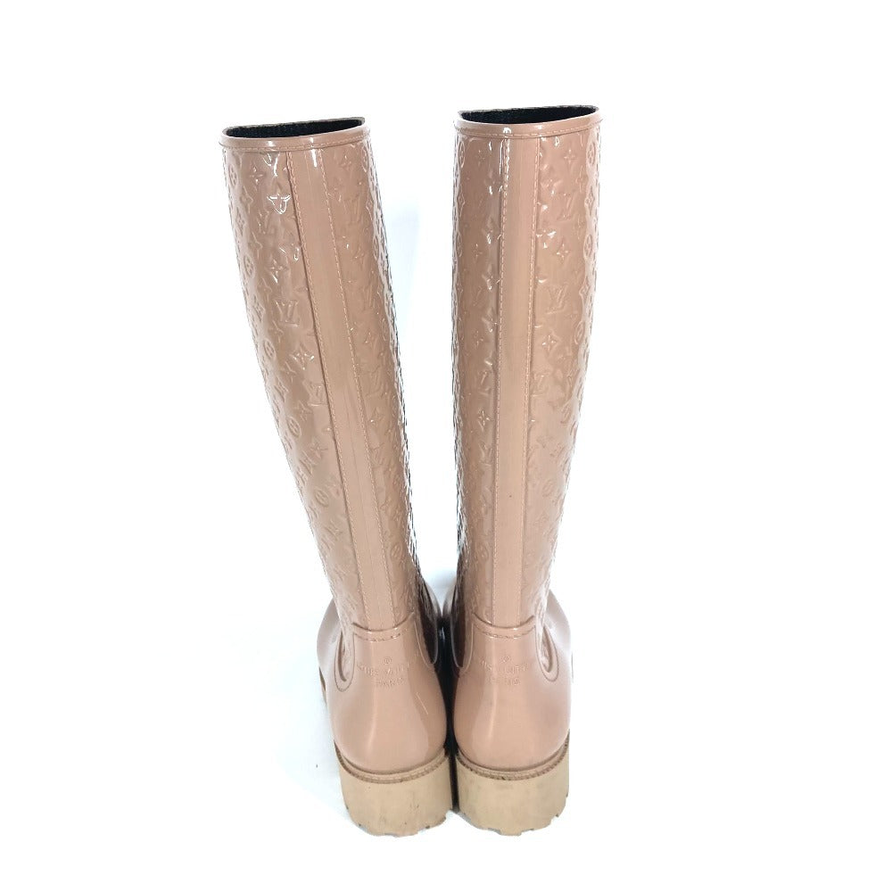 LOUIS VUITTON Monogram Long rain boots Boots Shoes Long Boots Long Rain Boots Rain shoes rubber Beige Used