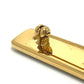 HERMES Takayaki enamel pintuck brooch in gold, metal, for women.