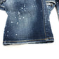 DSQUARED2 S75LB595 Paint/Apparel Denim Pants, Distressed Denim, Cotton, Women's, Blue
