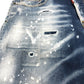 DSQUARED2 S75LB595 Paint/Apparel Denim Pants, Distressed Denim, Cotton, Women's, Blue
