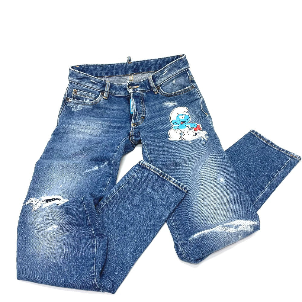 DSQUARED2 S73LA0295 ボトムス アパレル ズボン ジーパン スマーフ コラボ デニムパンツ デニム レディース ブルー