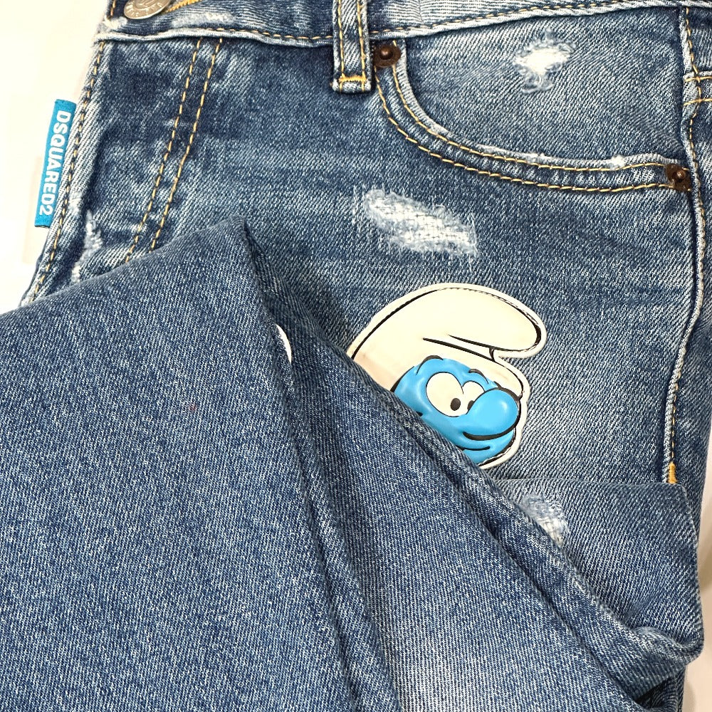 DSQUARED2 S73LA0295 ボトムス アパレル ズボン ジーパン スマーフ コラボ デニムパンツ デニム レディース ブルー