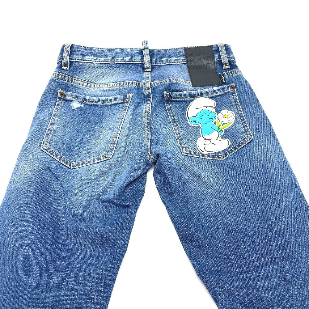 DSQUARED2 S73LA0295 ボトムス アパレル ズボン ジーパン スマーフ コラボ デニムパンツ デニム レディース ブルー