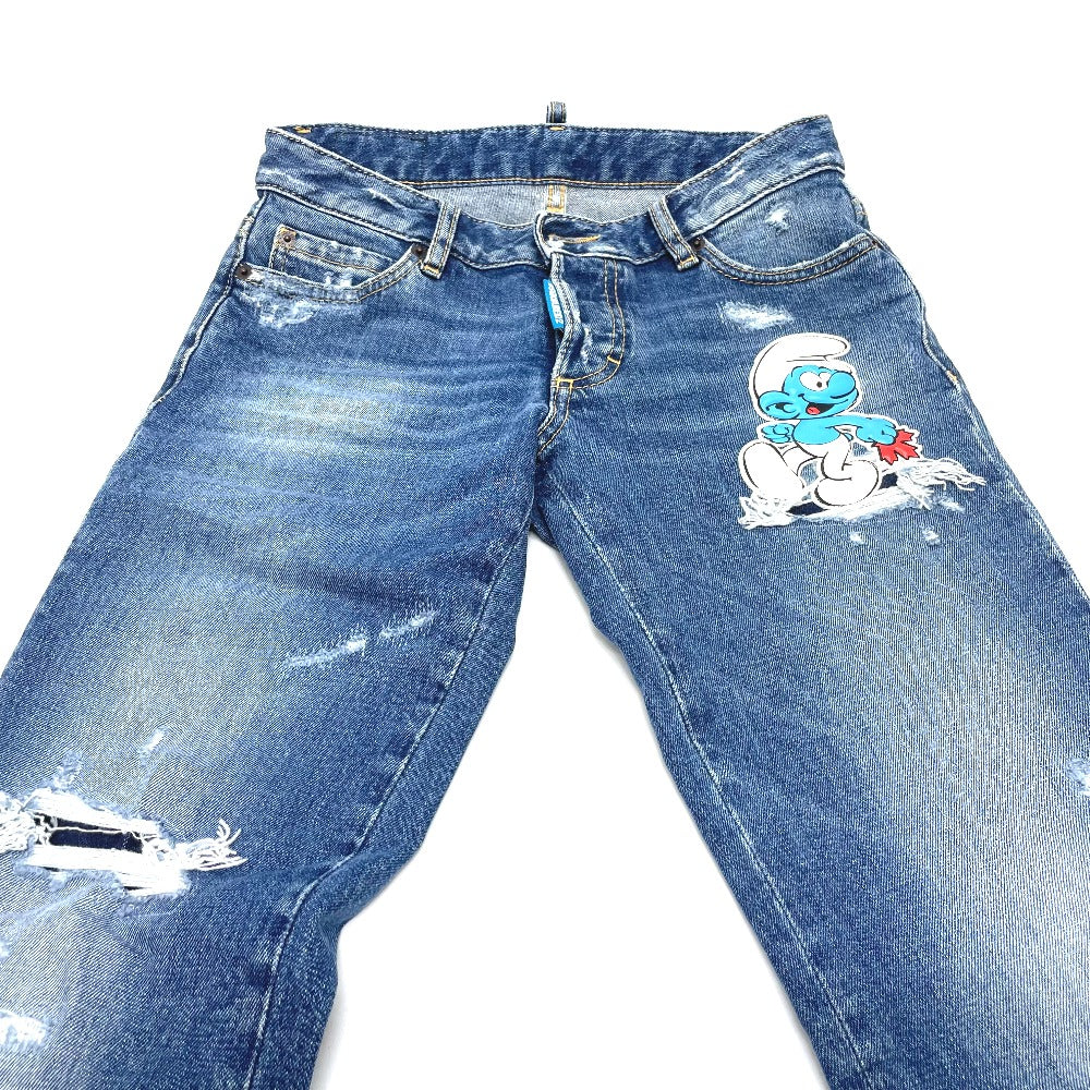DSQUARED2 S73LA0295 ボトムス アパレル ズボン ジーパン スマーフ コラボ デニムパンツ デニム レディース ブルー