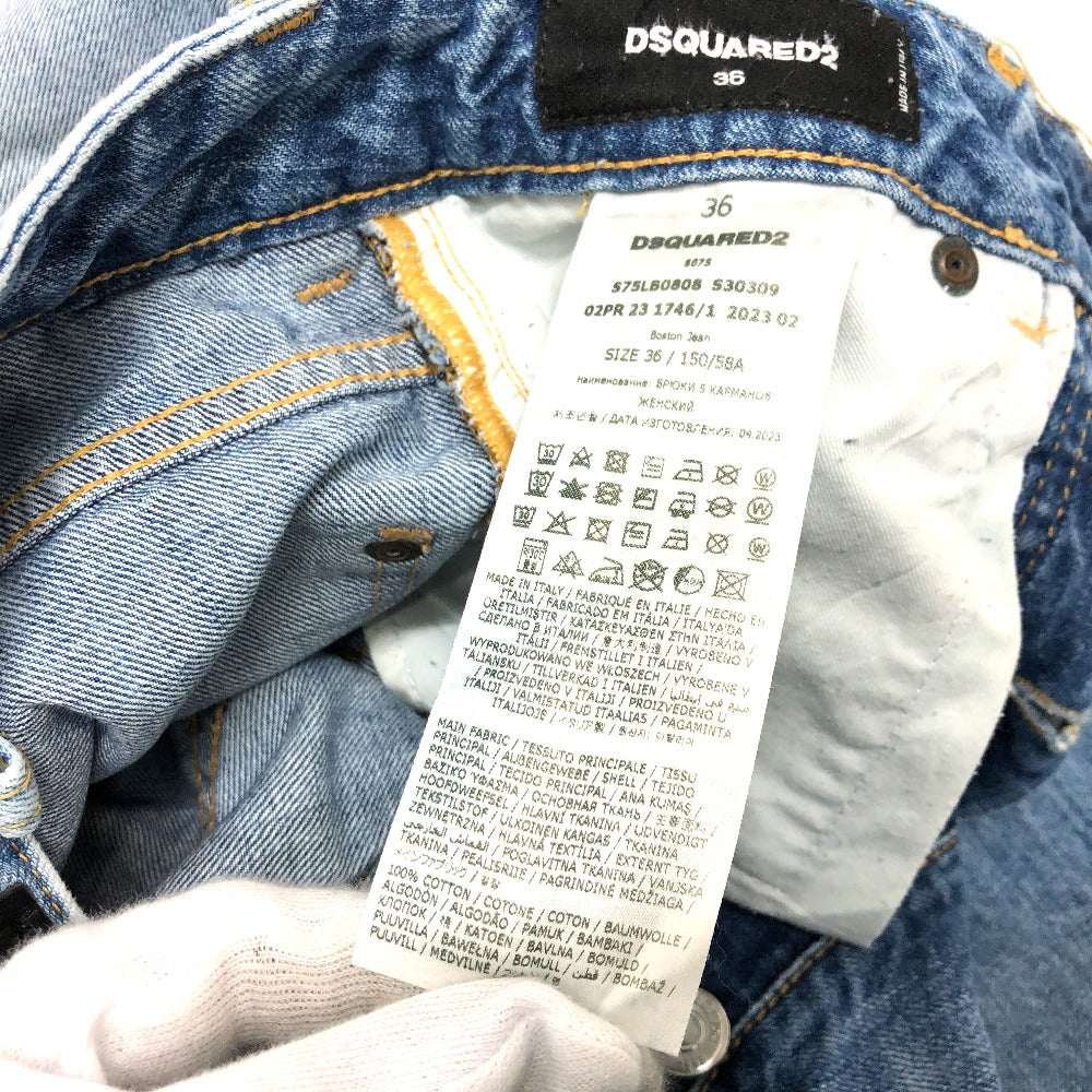 DSQUARED2 S75LB0808 ダメージ ジーンズ デニムパンツ ボトムス デニム アパレル デニムパンツ デニム レディース ブルー