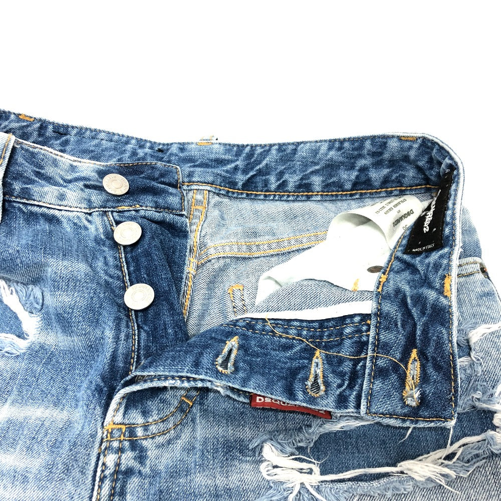 DSQUARED2 S75LB0808 ダメージ ジーンズ デニムパンツ ボトムス デニム アパレル デニムパンツ デニム レディース ブルー