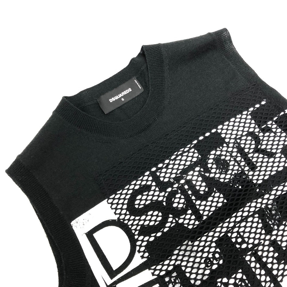DSQUARED2 ロゴ ノースリーブ ニット ワンピース アパレル ワンピース アクリル レディース ブラック