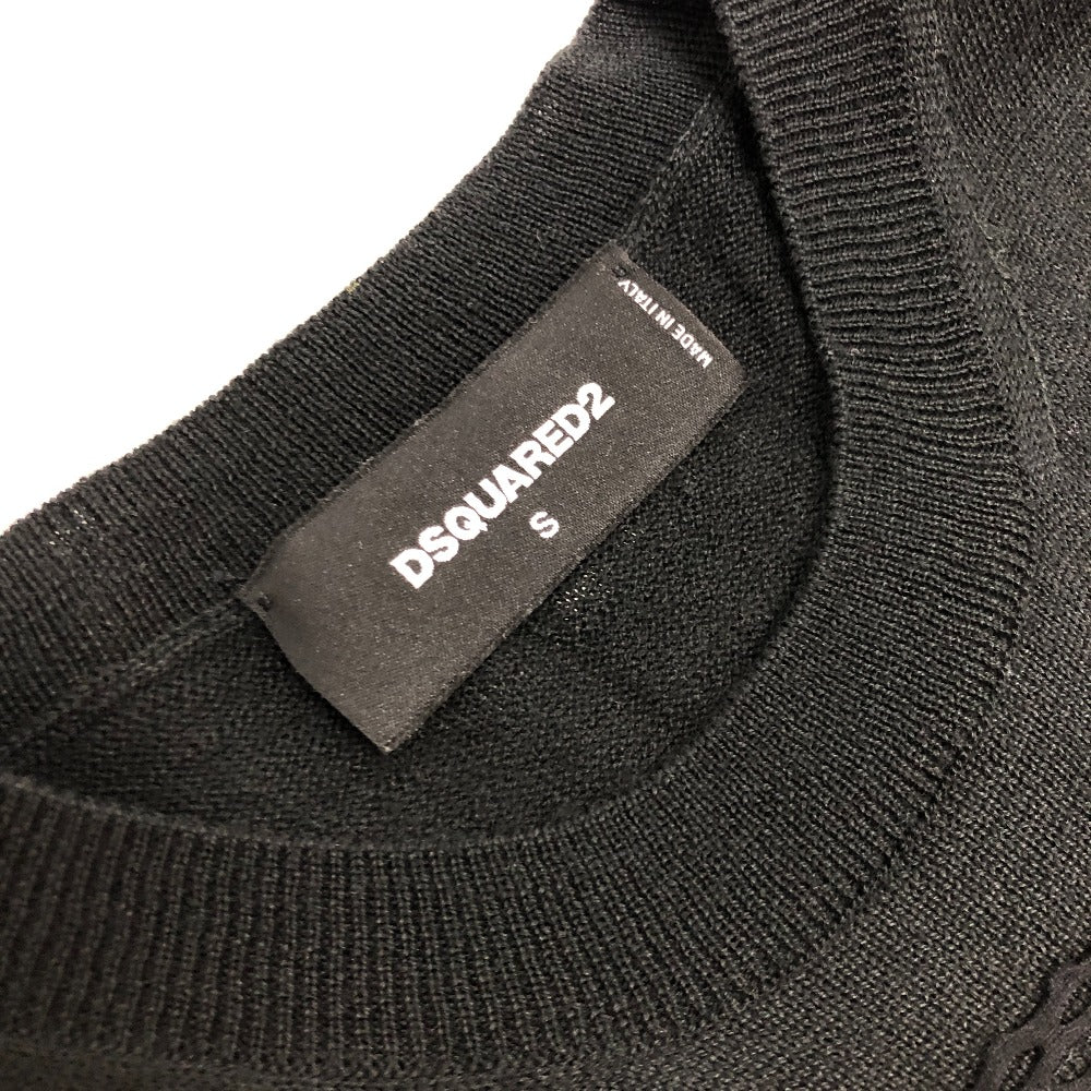 DSQUARED2 ロゴ ノースリーブ ニット ワンピース アパレル ワンピース アクリル レディース ブラック