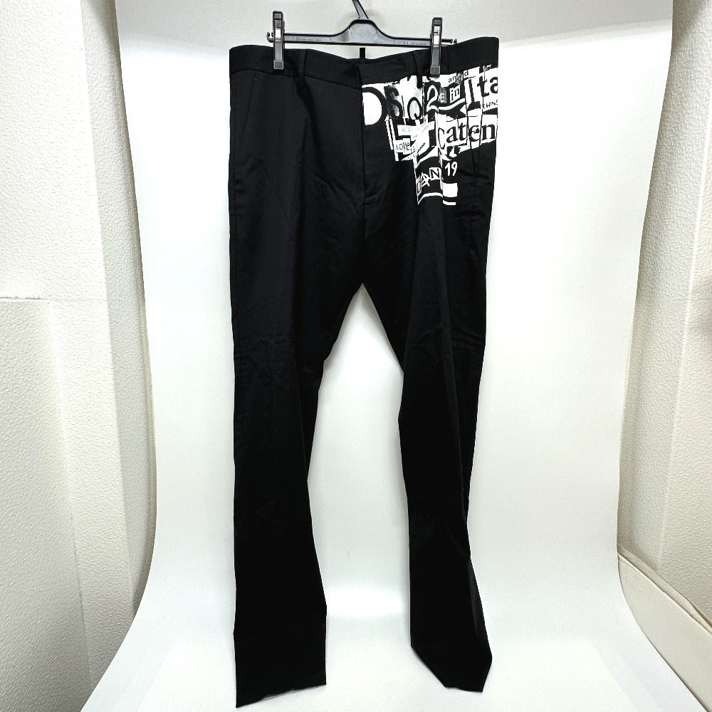 DSQUARED2 S74KB0236 パンクプリント ストレッチ アパレル パンツ ポリエステル メンズ ブラック