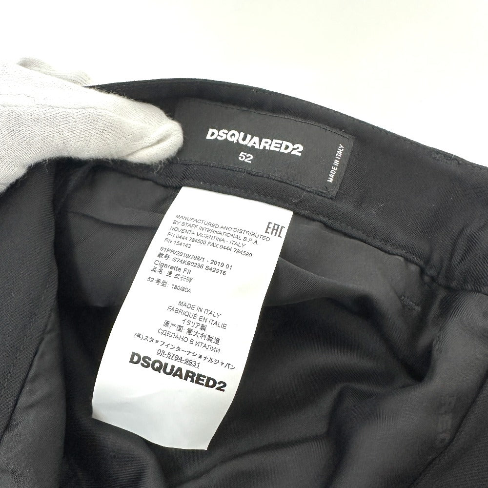 DSQUARED2 S74KB0236 パンクプリント ストレッチ アパレル パンツ ポリエステル メンズ ブラック