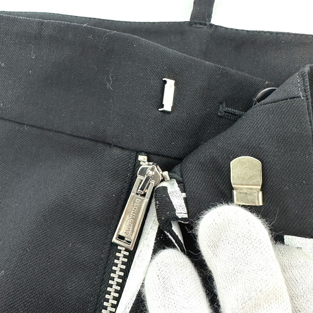 DSQUARED2 S74KB0236 パンクプリント ストレッチ アパレル パンツ ポリエステル メンズ ブラック