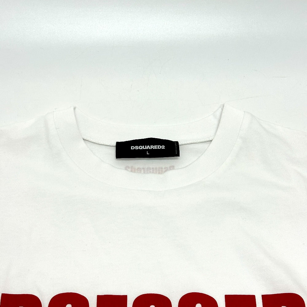 DSQUARED2 S74GD1478 2025AW OBSESSED2 Logo Apparel Tops Short Sleeve T-Shirt Cotton Men's White