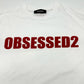 DSQUARED2 S74GD1478 2025AW OBSESSED2 Logo Apparel Tops Short Sleeve T-Shirt Cotton Men's White