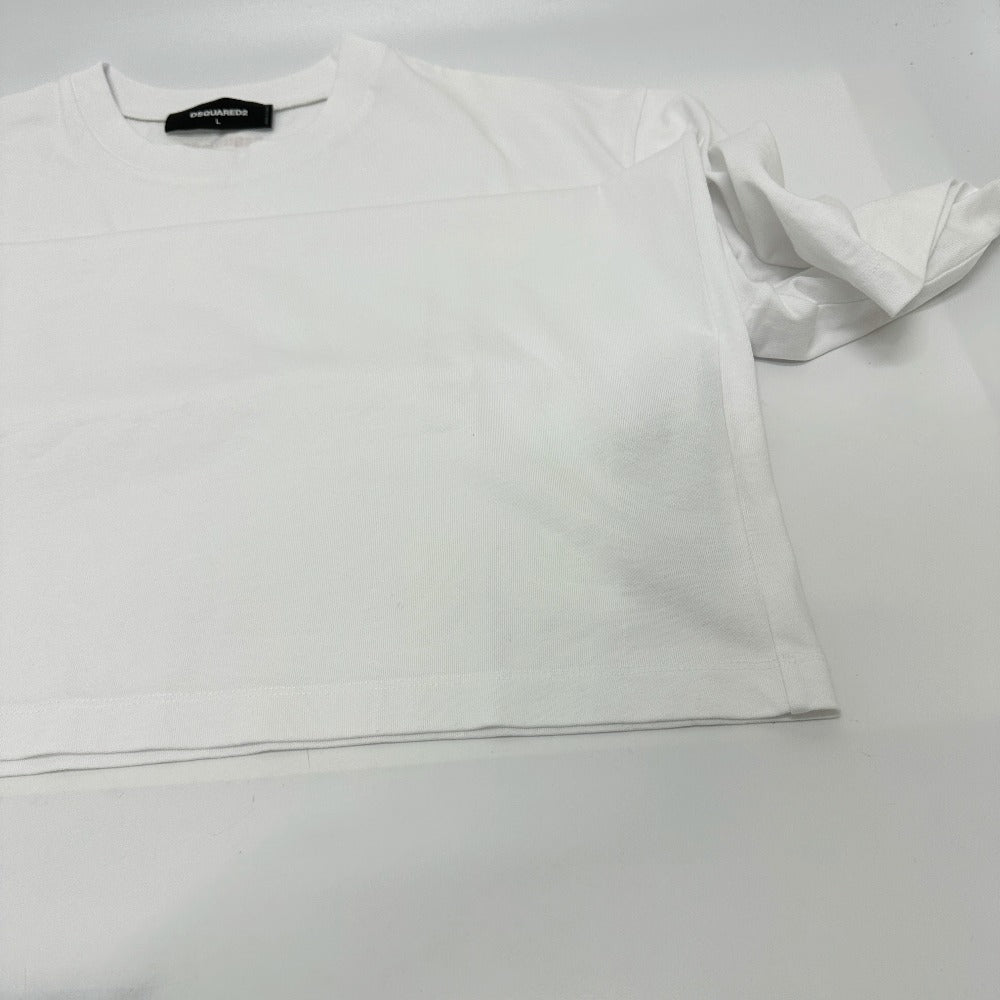 DSQUARED2 S74GD1478 2025AW OBSESSED2 Logo Apparel Tops Short Sleeve T-Shirt Cotton Men's White