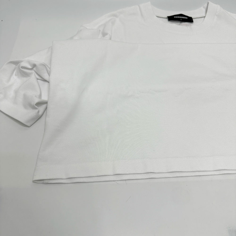 DSQUARED2 S74GD1478 2025AW OBSESSED2 Logo Apparel Tops Short Sleeve T-Shirt Cotton Men's White