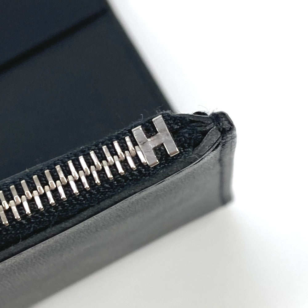 HERMES ステーショナリー ノートパッド 《EAジップ》 PM メモカバー ケース ノートカバー レザー ユニセックス ブラック