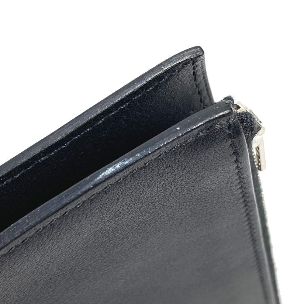 HERMES ステーショナリー ノートパッド 《EAジップ》 PM メモカバー ケース ノートカバー レザー ユニセックス ブラック